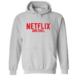 N-flix and Chill Classic Unisex Kids and Adults Pullover Hooded Sweatshirt For Netflix and Tv Show Lovers
